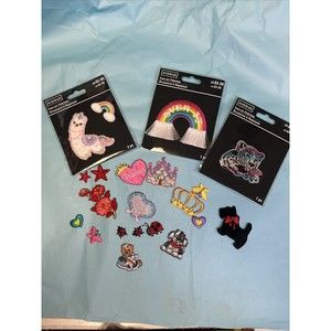 20 PCs Iron On Embroidery Patches, Princess,lady Bugs,Scotty, Tiger,hearts More